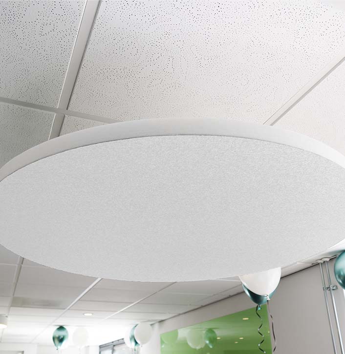 Reducel Core plafondpaneel wit rond.