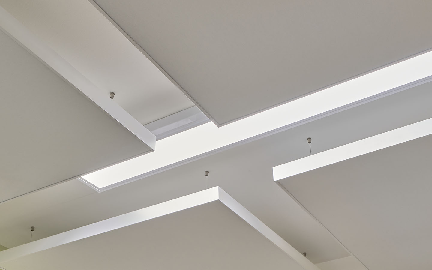 Witte Reducel Summit plafondpanelen.