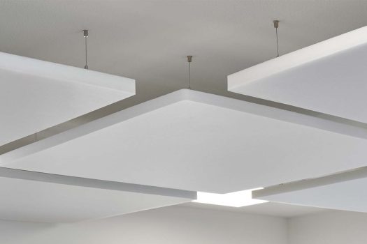 Akoestische Reducel Core plafondpanelen, close.